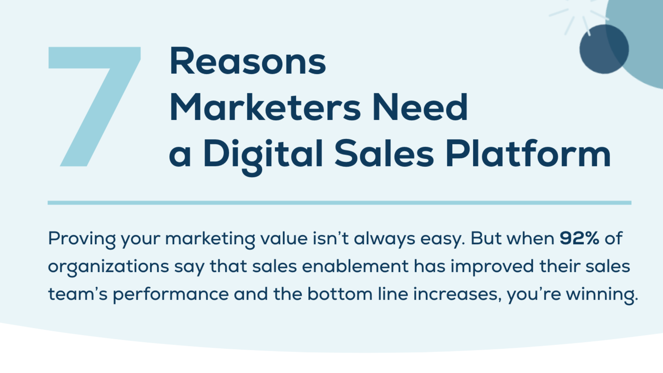 Infographic: 7 Reasons Marketers Need a Digital Sales Platform